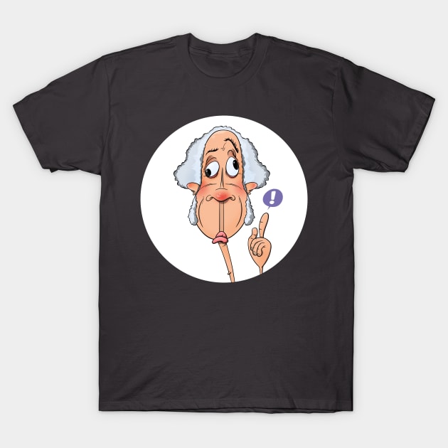 Old man with gray hair - caricature T-Shirt by cartoonalarm